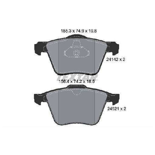 Bremsbelagsatz Scheibenbremse Vorne FüR Volvo XC70 136 07 Bis 16 Textar B6304T4-image