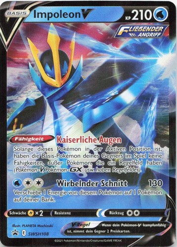 Pokemon Impoleon V SWSH Black Star Promos #SWSH108 NM DE