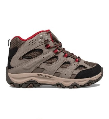 Size 5-Merrell Moab 3 Mid MK265701 Hiking Boots Kids Boulder Red Waterproof