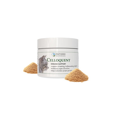 Vitality Science Celloquent Immune Support Powder for Cats Natural Wellness
