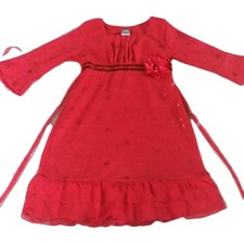 Robe De Noël Tutu Rouge Fille - Dollie & Me - Taille 6 - Manches Longues - Fête