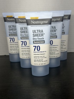 Neutrogena Ultra Sheer Dry-Touch SPF 70 Lotion Broad Spectrum 3.0oz 6pk