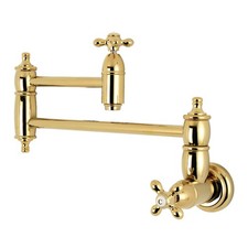 Kingston Brass KS310.AX Restoration 3.8 GPM Wall Mounted Double - Brass