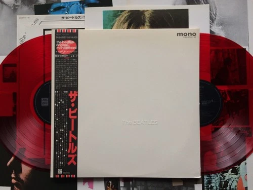 The Beatles "WHITE ALBUM" w/OBI 1982 UK CUTTING JAPAN LIMITED MONO RED VINYL LP