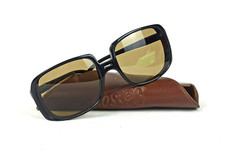 RARE 6842 PERSOL RATTI SUNGLASSES VINTAGE BLACK FRAME ITALY 60s OUTDOORS MEN