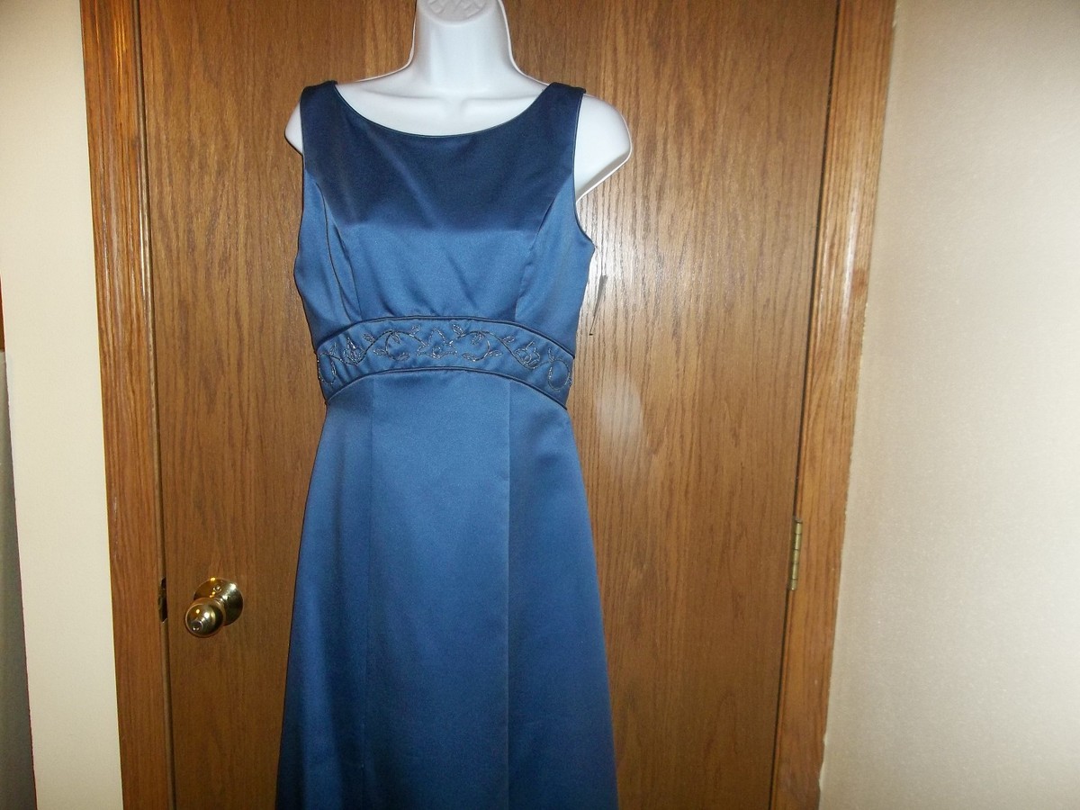 NEW WOMEN'S MICHELANGELO INDIGO/BLUE BRIDESMAID FORMAL DRESS SIZE 4 MSP  $150.00