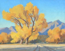 Maynard Dixon : Desert Cottonwoods : 1944 : Archival Art Print