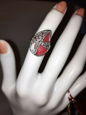 Sponge Coral Ring in Sterling Silver Size 7.0 