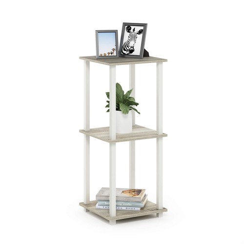 Simplistic Set of 2 End Table for Small Spaces Home Decor Sonoma Oak/White - Picture 6 of 6
