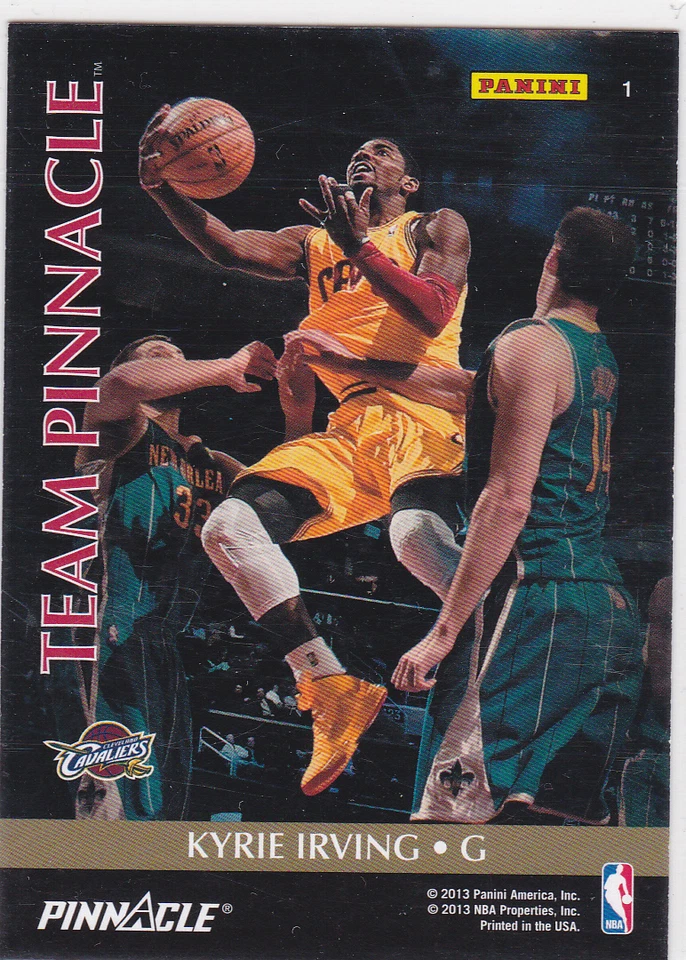 KOBE BRYANT & KYRIE IRVING Team Pinnacle DUAL INSERT BASKETBALL CARD Lakers Cavs Foto 2 de 2