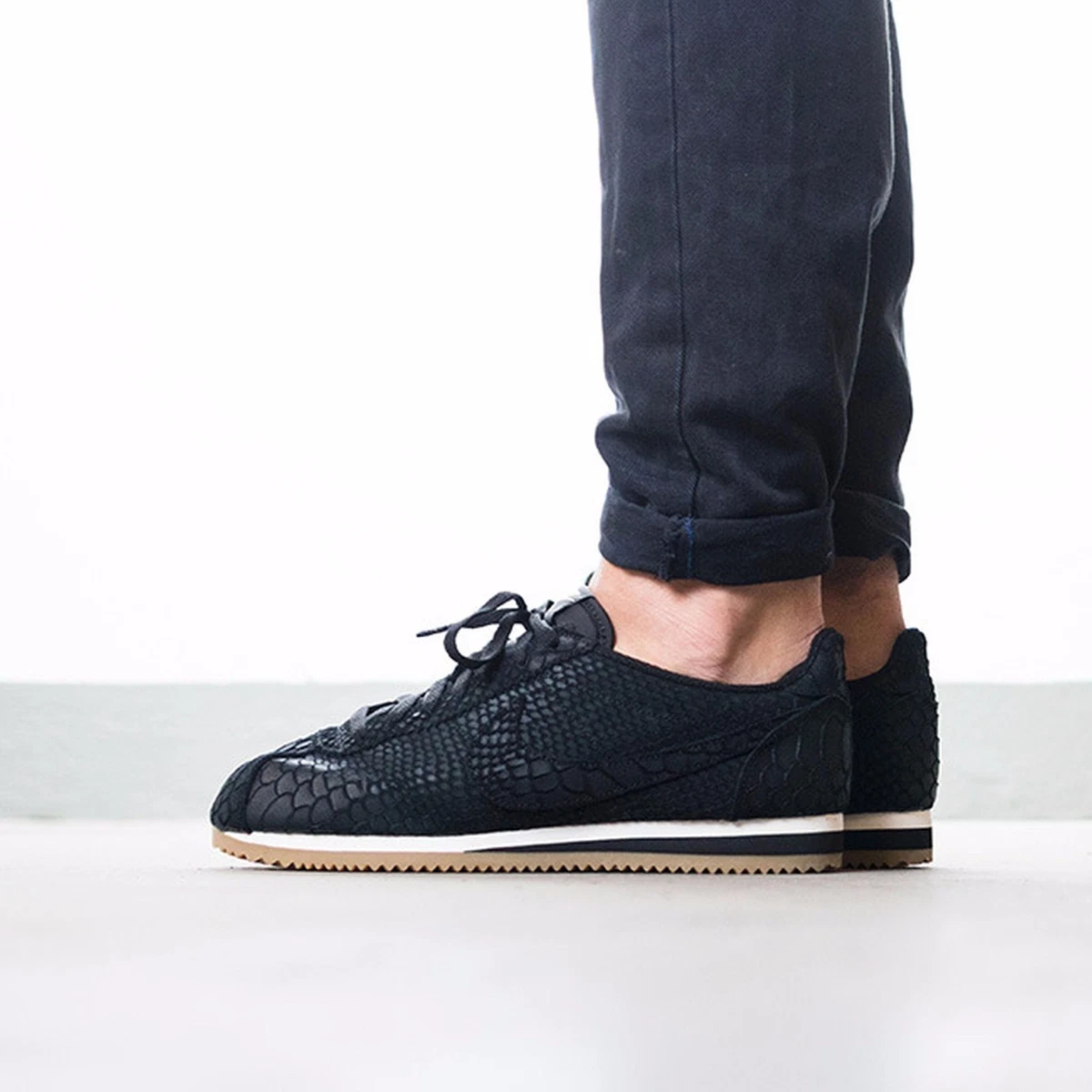 Nike cortez leather clearance premium black gum