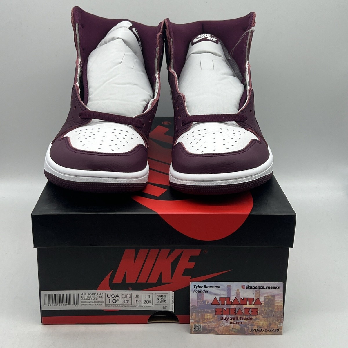 Size 10.5 - Jordan 1 Retro High OG Bordeaux Brand New Og All