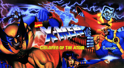 X-Men Children of The Atom - Dynamo Big Blue Arcade Marquee  Header/Backlit sign