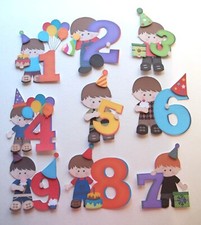 3D UPick Birthday Baby Boy Girl 1 2 3 4 5 6 7 8 9 Scrapbook Card Embellishment