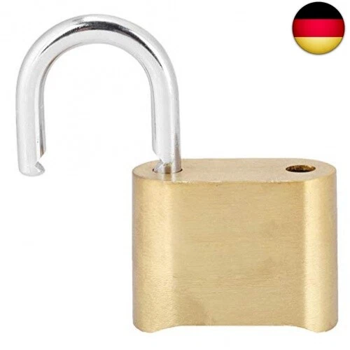 Zahlenvorhängeschloss, 4-stelliges rostfreies Messing-Passwortschloss - Bild 3 von 7
