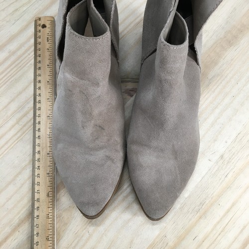 Dolce Vita Boots Womens 11 M Daine Casual Slip On Ankle Bootie Brown Suede Heels - Picture 8 of 19