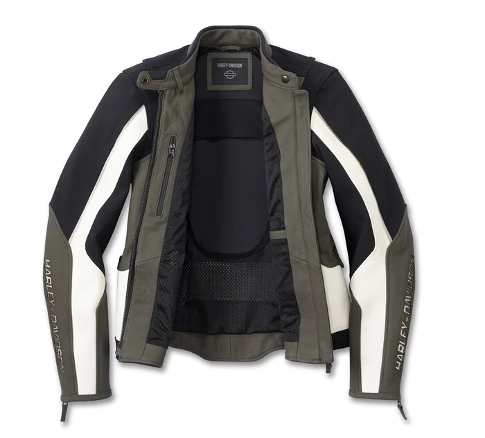 Harley Davidson Women's Ace Mixed Leather Jacket 98011-24EW