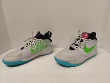 Nike Team Hustle AQ4224-005 White Basketball Shoes Sneakers Size 6Y Boys Girls