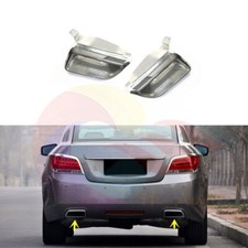 ✈ 1 Pair Stainless Rear Exhaust Muffler Pipe Covers For Buick LaCrosse 2010-2013