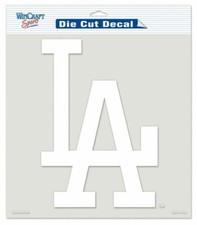 Set of 2- MLB Los Angeles LA Dodgers 8"x 8" White Auto Window Decals Sticker NEW