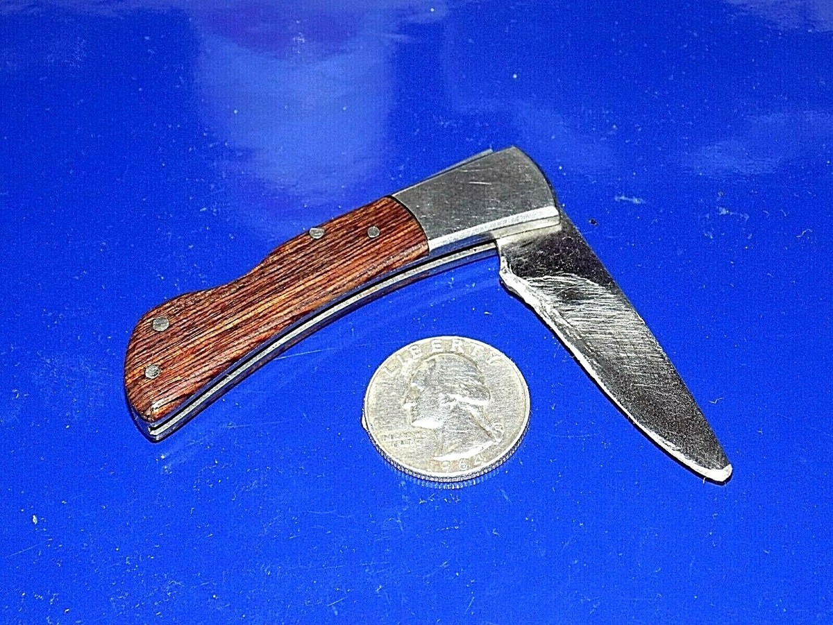 Vintage C.I. 440 Stainless #517 Japan Mini Lockback Knife w/Wood