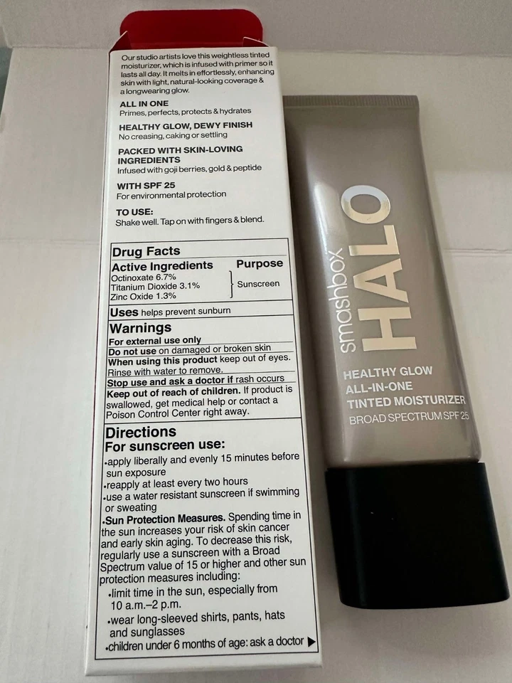 Smashbox Halo Tinted Moisturizer Fair Light Broad Spectrum SPF25 40ml Auth - Image 3 of 4