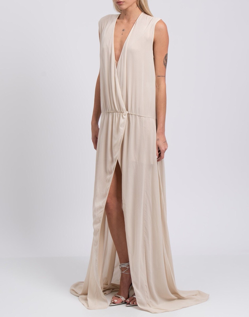 knee length dresses for ladies Jersey Draped Dress by Brunello Cucinelli