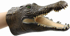 Yolococa Alligator Puppet Crocodile Head Puppets Realistic Soft Latex Rubber Ani