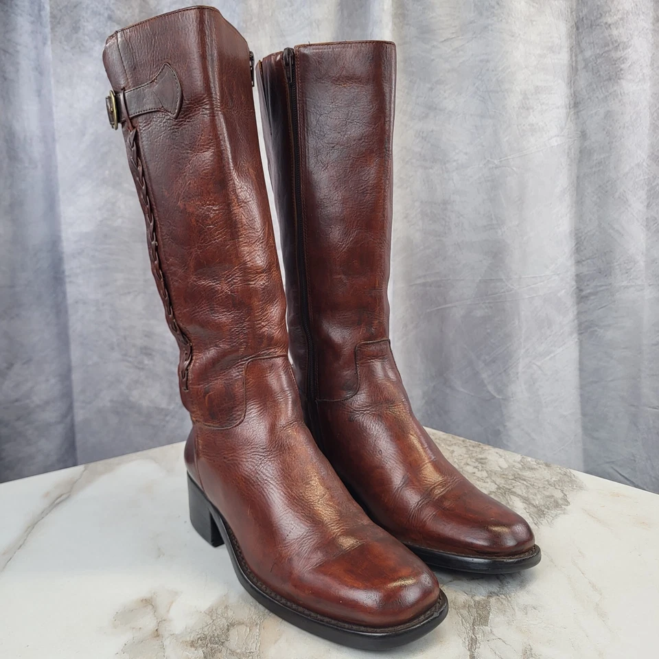 NICOLE Belted Zip Up Campus Boots Women's Size 10 M - Image 2 of 4