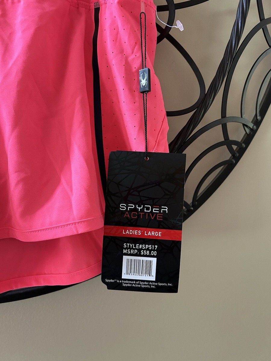 Women's Spyder Active High Rise Running Shorts~Bright Pink