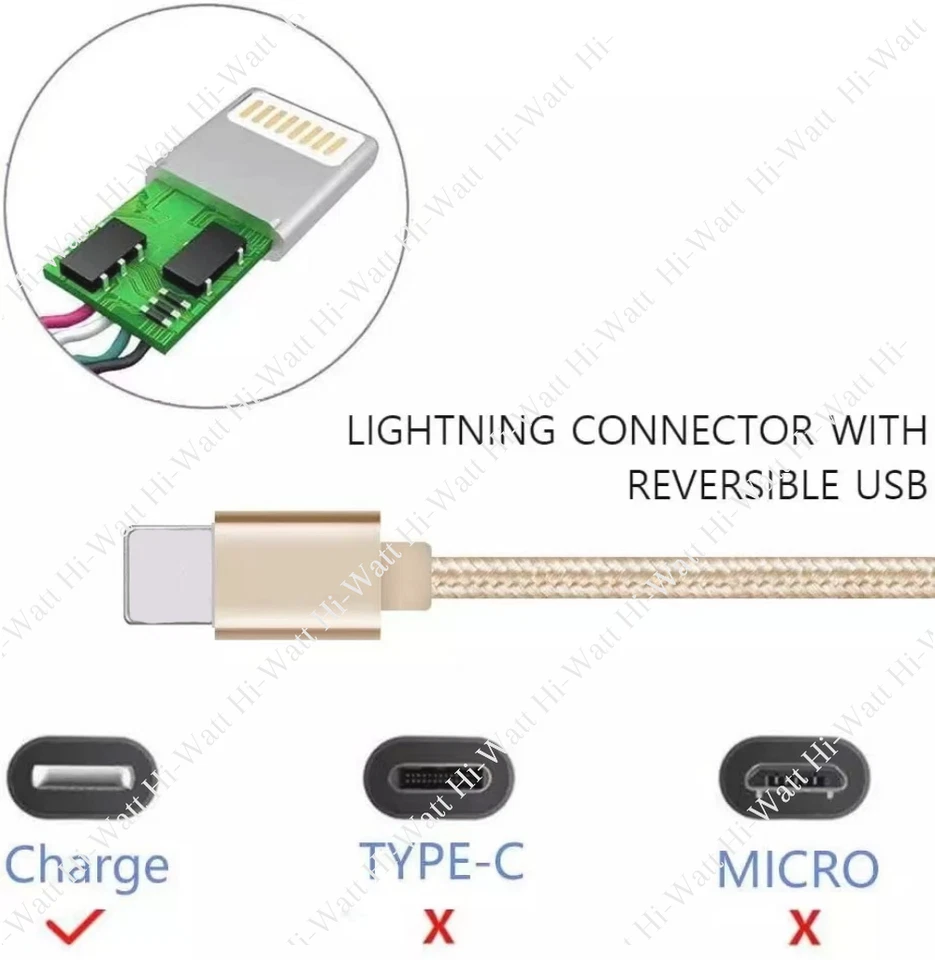 Cable de carga USB de alta resistencia de 10 pies para iPhone 14 13 11 X 8 7 6 cable cargador iPad Foto 3 de 4