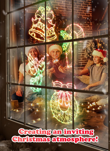 Christmas Window Silhouette Lights Decorations - Pack of 4 Sign Colour Lighted W - Picture 6 of 9