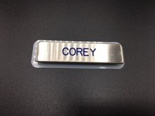 Custom Air Force Magnetized Silver Name Tag