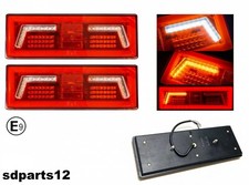 Coppia Fari Fanali Posteriori Led 6 Funzioni Freccia Dinamica Neon Camion Camper