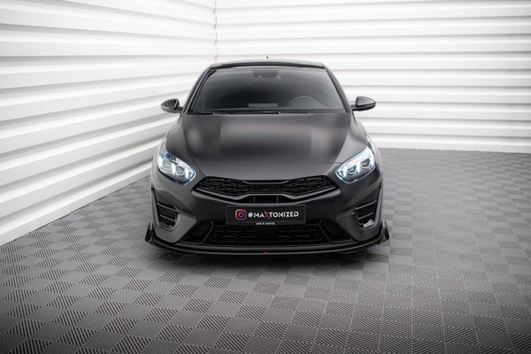 Front Flaps Kia Proceed GT Mk1 Facelift Schwarz Hochglanz Frontspoiler Ansatz-image