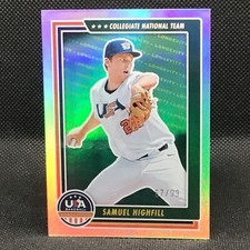 SAMUEL HIGHFILL 2022 USA Stars & Stripes Longevity REF /99 RC #43 COLLEGIATE 