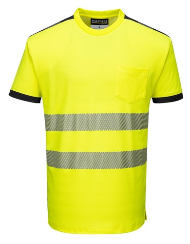 Portwest T181 Hi Vis T-shirt de sécurité léger réfléchissant à manches courtes - Photo 5 sur 19