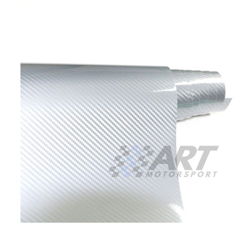 Vinilo de fibra de carbono plata 5D 150X30cm para Mercedes Porsche Volkswagen - Imagen 5 de 6