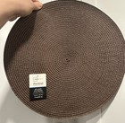 Brown Braided Placemats Set of 4 ~ Woven Washable Reversible 15’ Dining — photo 1