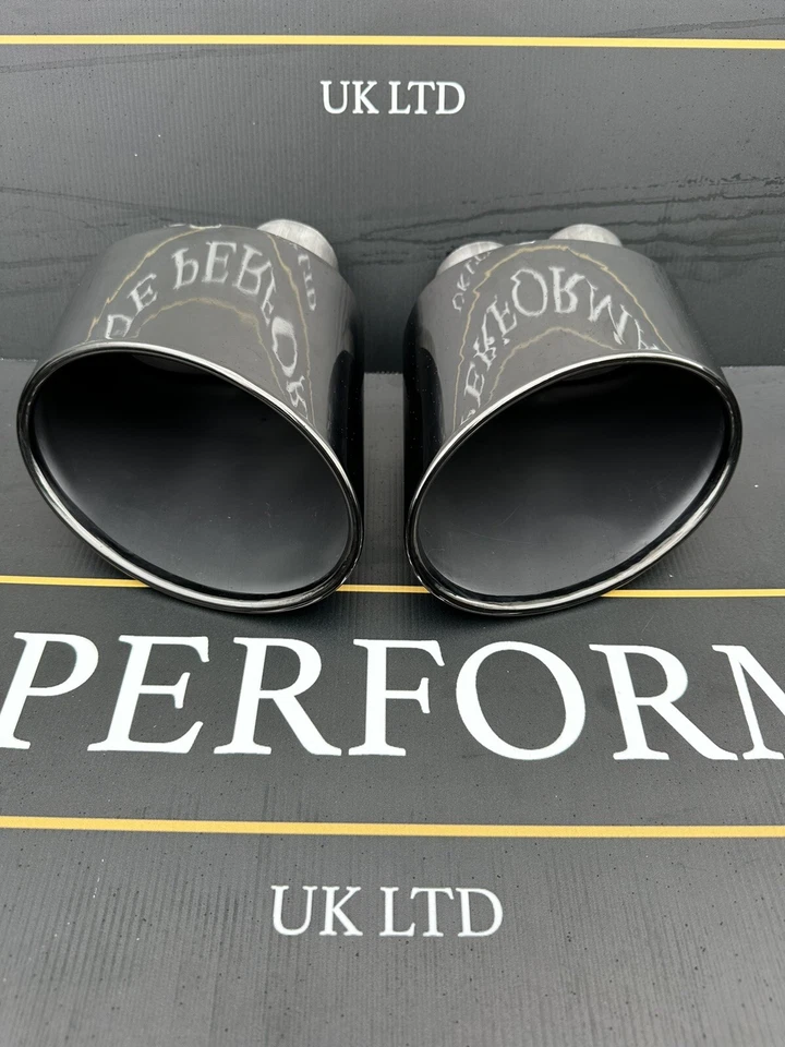 Audi S3 8V Black Chrome Exhaust Tip Conversion RS3 Style 2013-20 Stainless Steel - Image 3 of 4