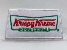 Krispy Kreme Doughnuts  NEW EMBROIDERED IRON ON ON NAME PATCH  TAG 2 x 3-1/2