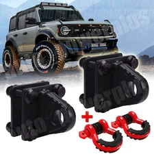 Yeego 3/4" D-Ring Shackle Mount w/ Backer Plate 5TON Bolt On Clevis Mount Bumper