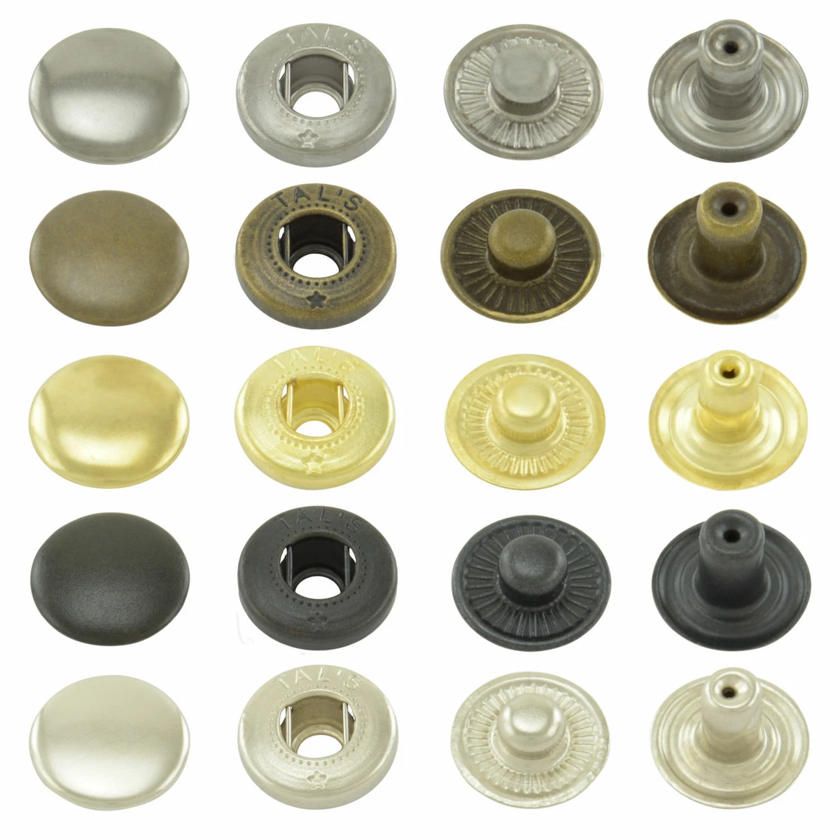 WedDecor 15mm Argento Bottoni Automatici Grande Bottoni Automatici con 3 Parti Fissaggio Strumento a Mano Kit per Leathercrafts, Cucito, Fai da Te Arti & Artigianato, Abbigliamento & Riparazione
