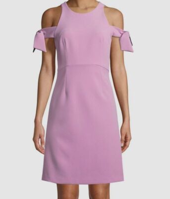 $451 Milly Women's Madison Stretch Crepe Cold-Shoulder Dress Size 8