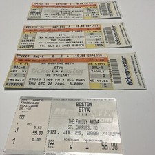 STYX Concert Ticket Stub St. Louis, Mo 2005, 2006, 2008 The Pageant