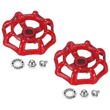 2-Set Outside Faucet Handle 6x6mm Square Stem Hole Water Spigot Handle Red