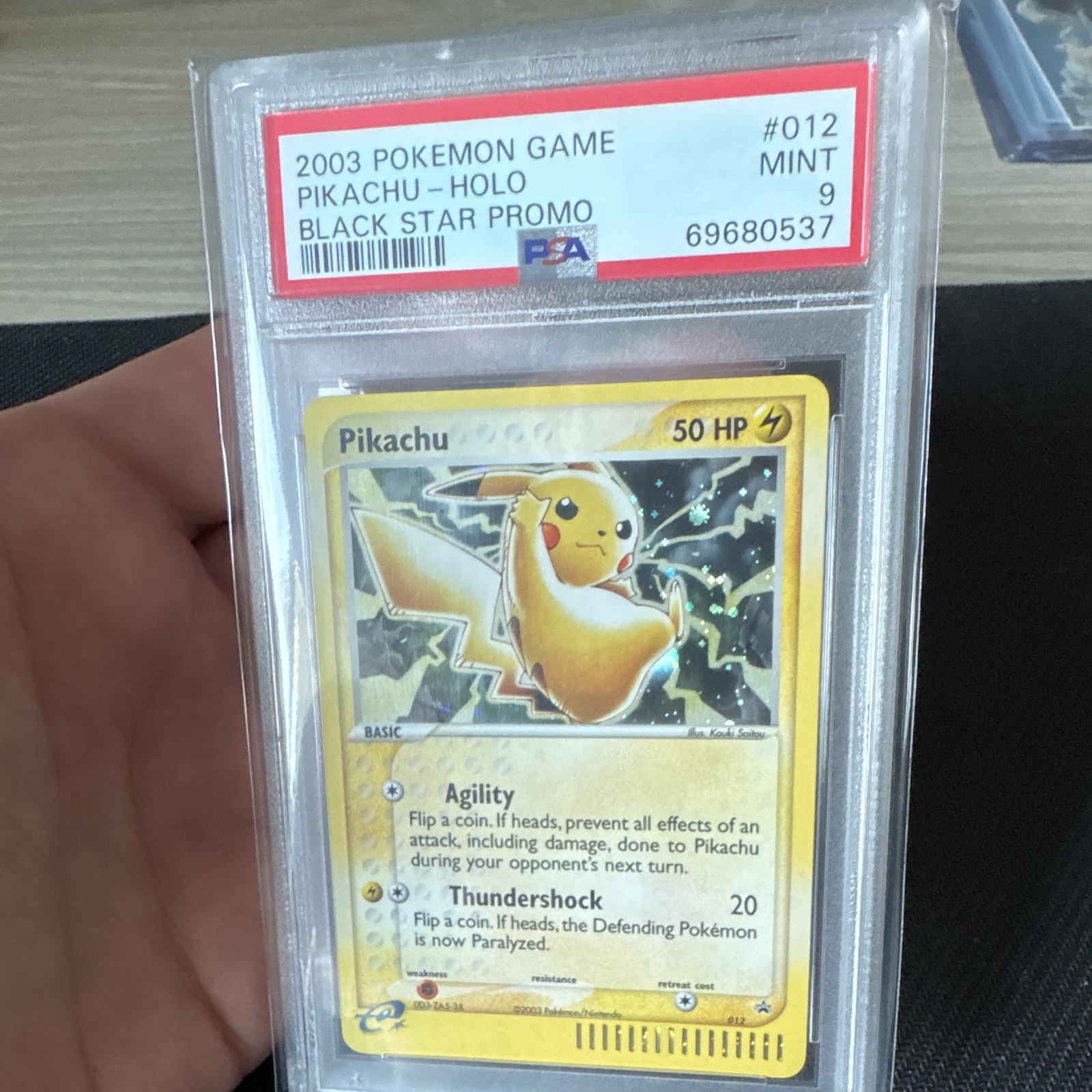 Pikachu 2003 Holo Black Star Promo #012 Nintendo Pokémon TCG PSA 9