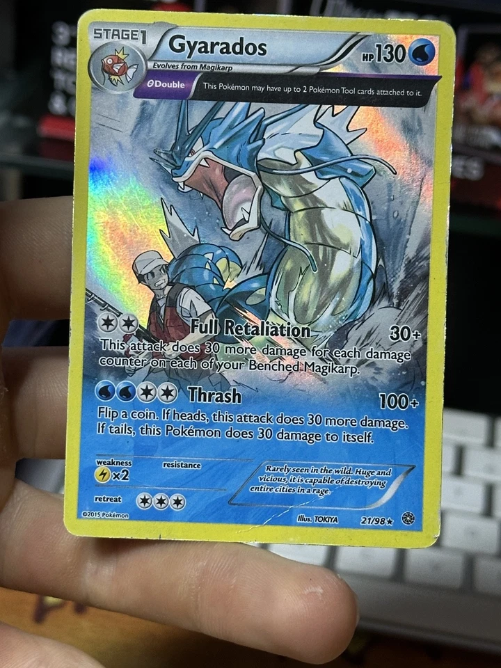 #2 Gyarados 21/98 XY Ancient Origins 2015 Holo Rare Full Art Pokémon Card TCG - Image 3 of 4