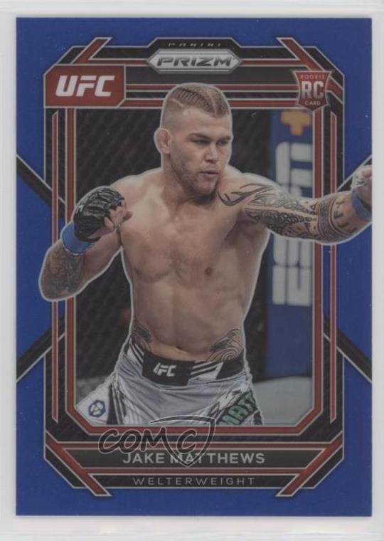 2023 Panini Prizm UFC Blue Prizm 87/175 Jake Matthews #109 Rookie RC vv7