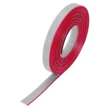 28AWG IDC Wire Flat Ribbon Cable 3 m/9.8ft Length 1.27mm Pitch 6 Pins Gray